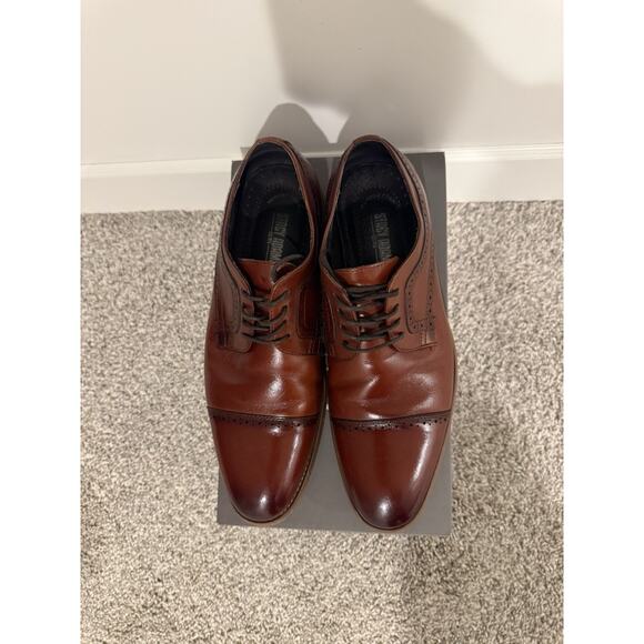 Stacy Adams Dickinson Cognac Cap Toe Oxford Dress Shoes Mens 8.5W Timeless Style main image 7